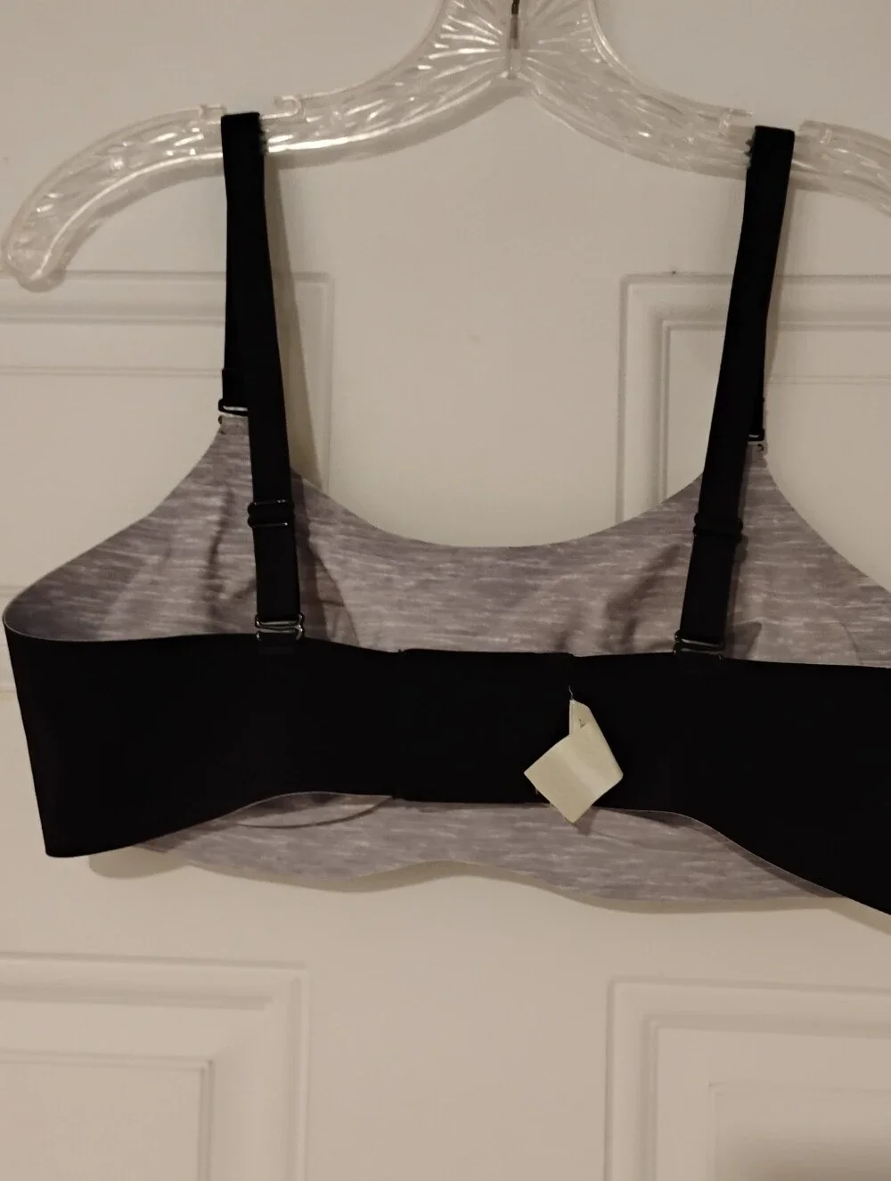 Knix Knixwear Wireless Evolution Bra Size 4 Black Gray Reversible 34C 34D 32D